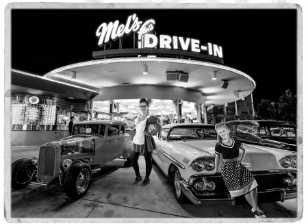 BW_Diner Black and white 70s diner