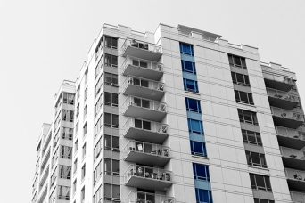 street view of a hi-rise apartment building